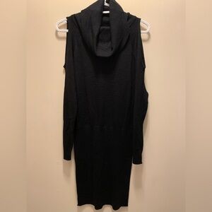Black Shoulder Baring Dress (long sleeved with cutout for shoulders)